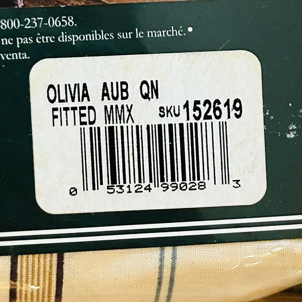 Vtg Laura Ashley Roses Pink Brown Stripe Fitted Top Sheet Set Queen Olivia Aub